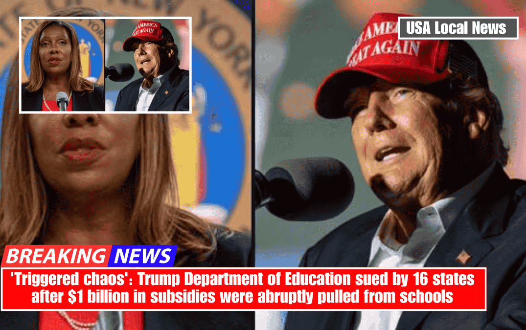 'Triggered chaos': Trump Department of Education sued by 16 states after $1 billion in subsidies were abruptly pulled from schools