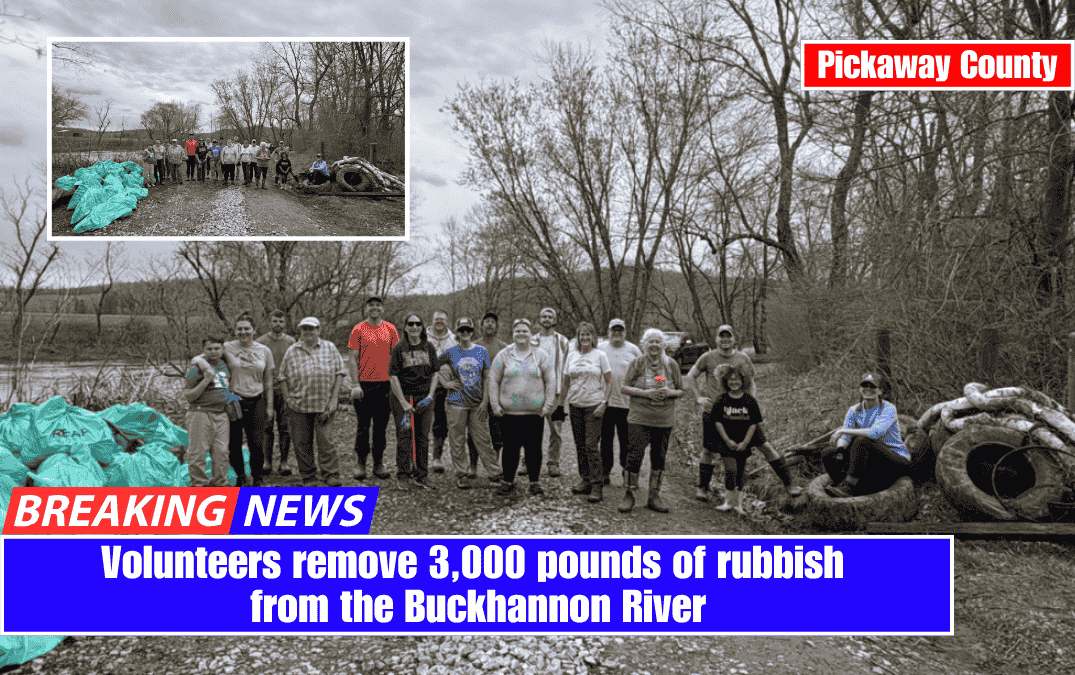 Volunteers remove 3,000 pounds of rubbish from the Buckhannon River